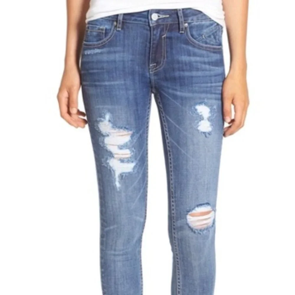 Vigoss Chelsea Distressed Skinny Jean - Picture 1 of 8